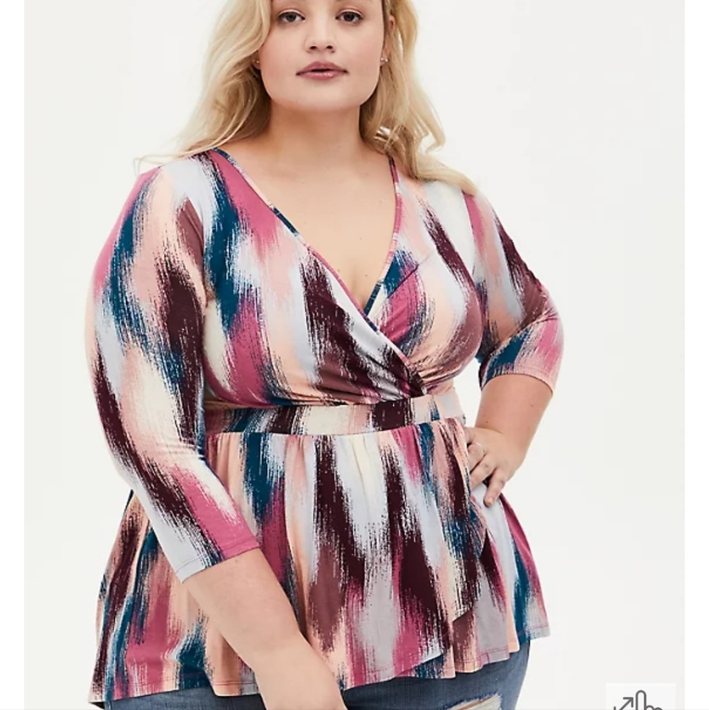 Plus size torrid super soft peplum shirt